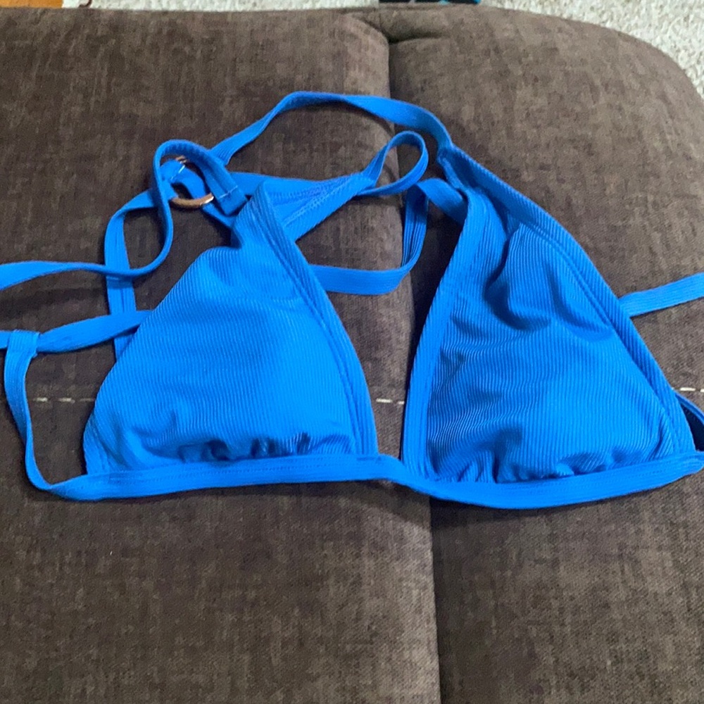 Blue bikini top size medium
